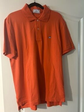 Southern Tide Orange Short-Sleeve Polo with Whale Logo